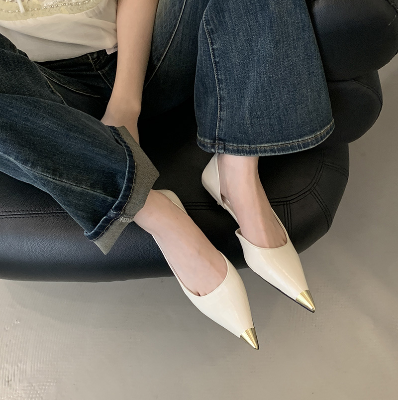 French Style Kitten Heel Pointed Toe Leopard Print Women's Shoes 2025 New Summer Chanel Style Dress Shoes - Image 3