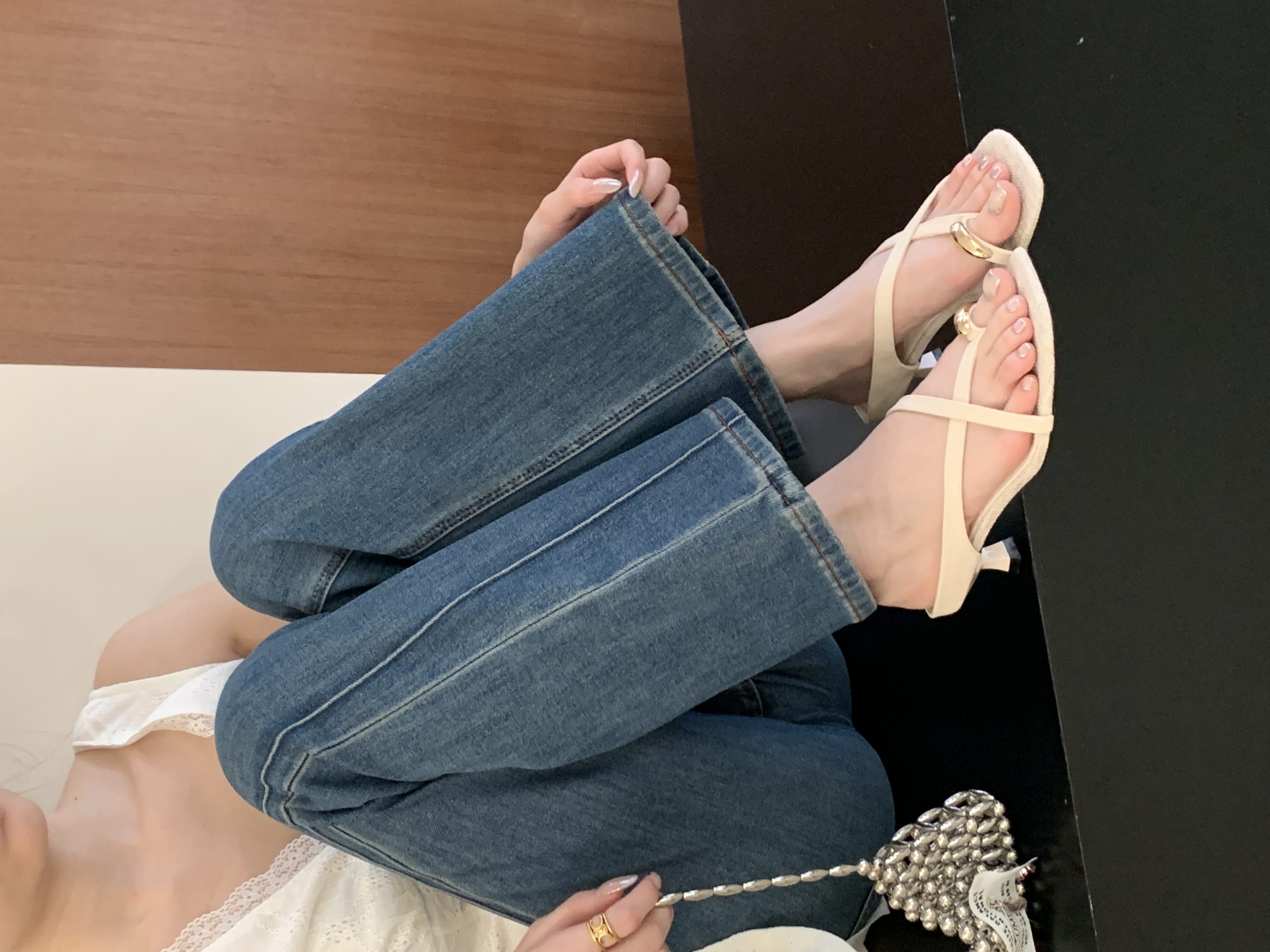 French Style Women's Summer Slippers 2026 New One-Strap High Heel Shoes Roman Sandals - Image 3