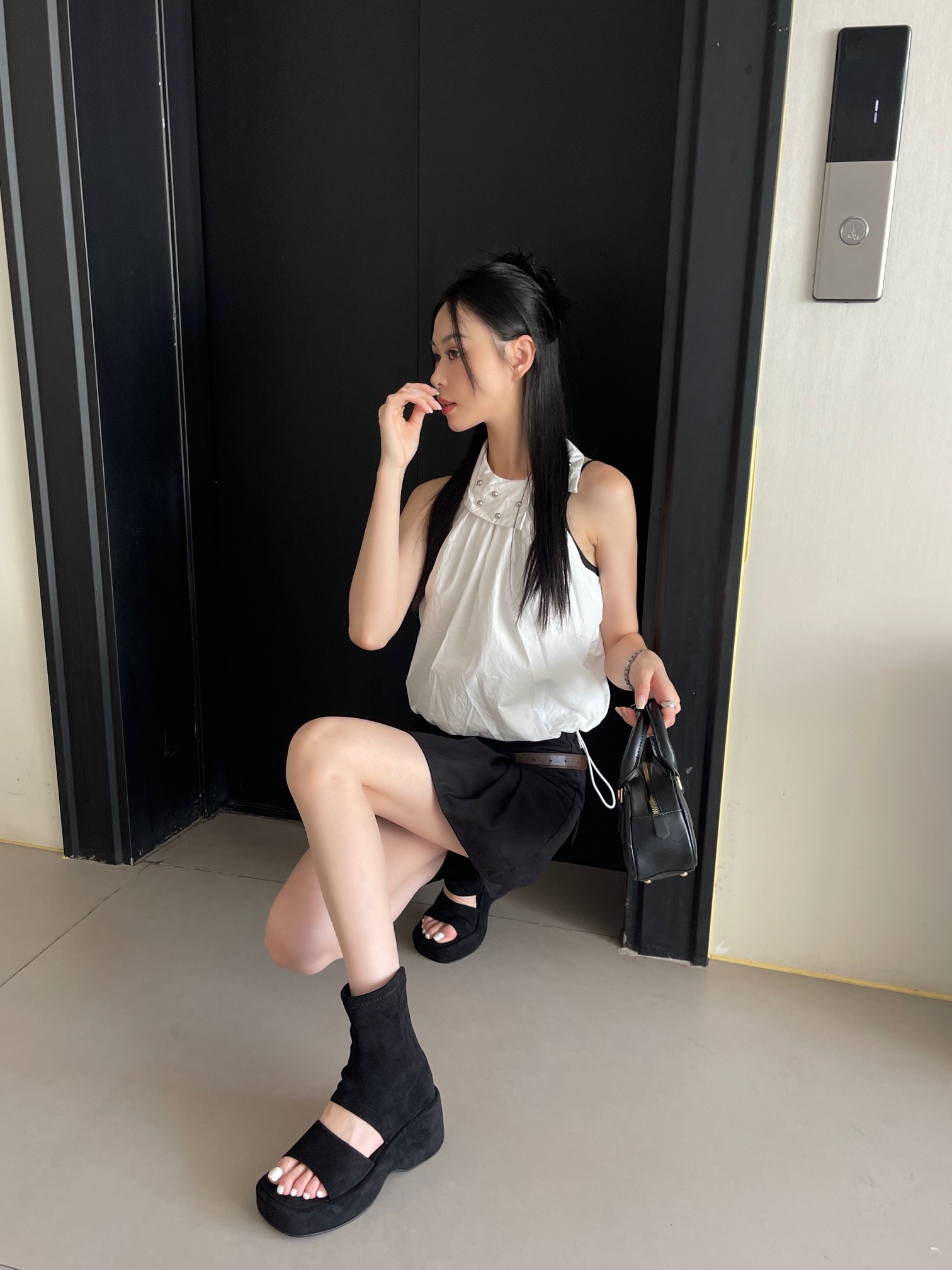 Korean Style Thick Sole Open Toe Summer Wedge Casual Short Boots Sandals Boots - Image 3