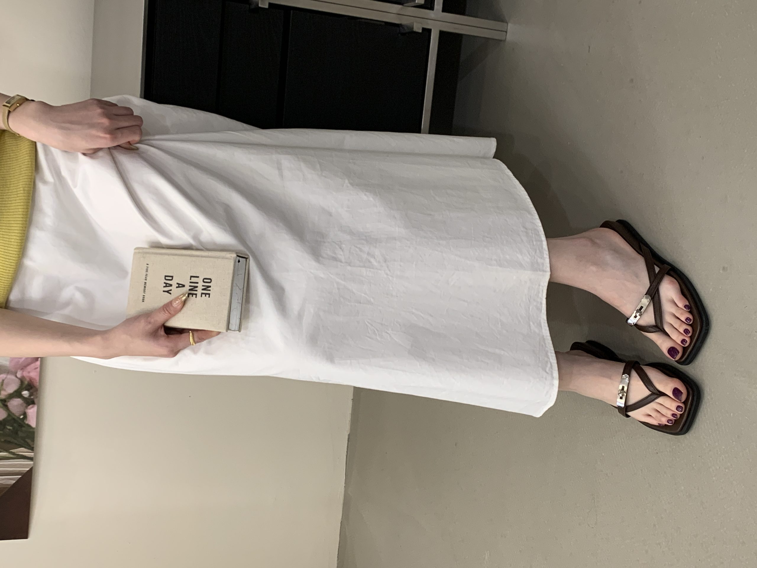 Metal Buckle Roman Toe Strap Slippers for Women Summer 2026 New Square Toe Flat Sandals - Image 4