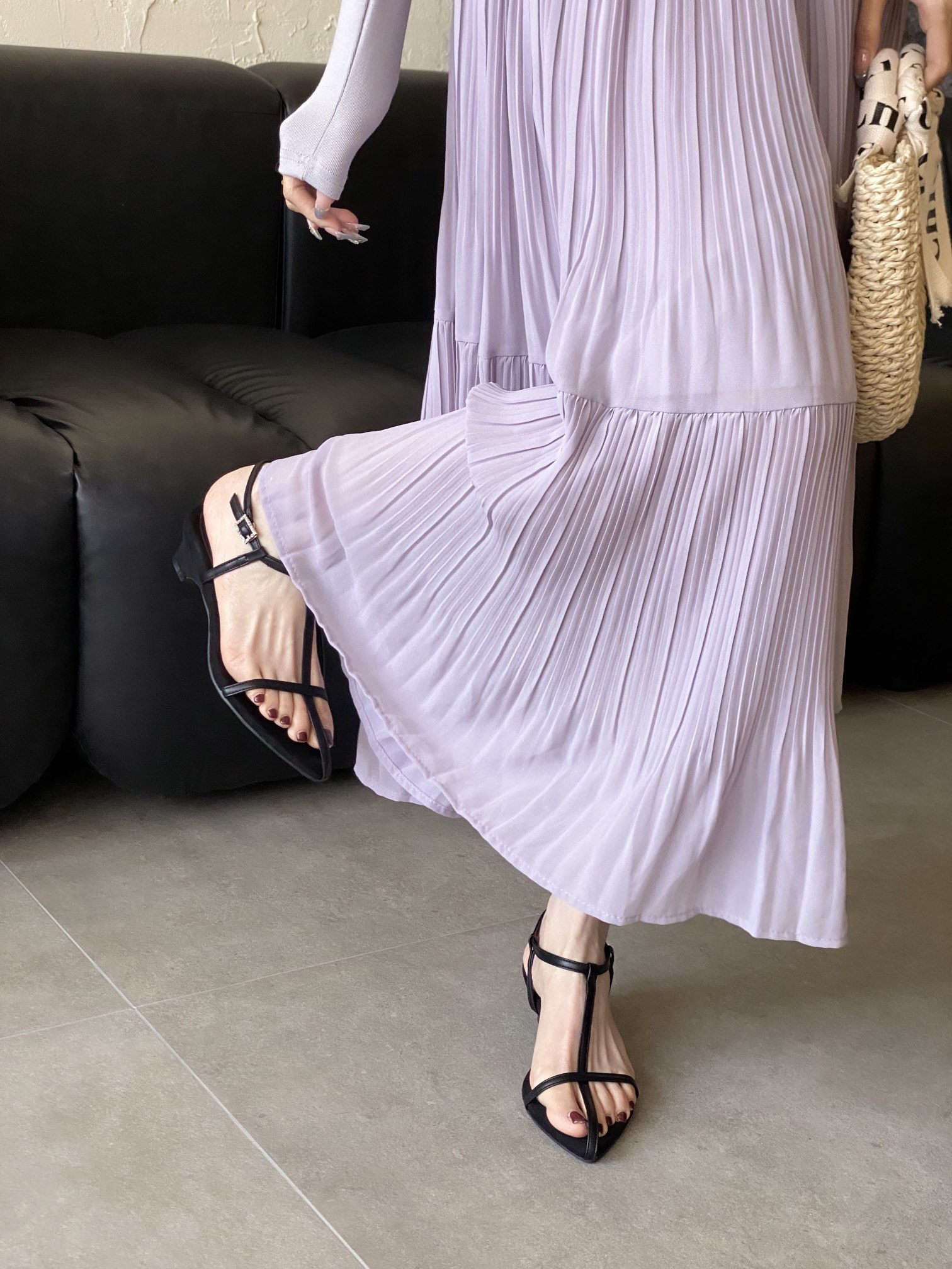 Miko Women's Pointed Toe Cross Strap Wedge Heel Sandals 2025 Summer - Image 3